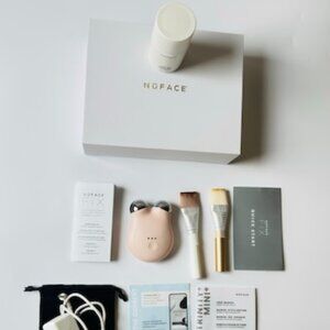 NuFace Mini+ Petite Facial Toning Device Sandy Rose Facial Toning Kit On The Go